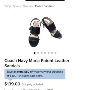 One day special ❤️❤️Authentic Marla Coach Sandals